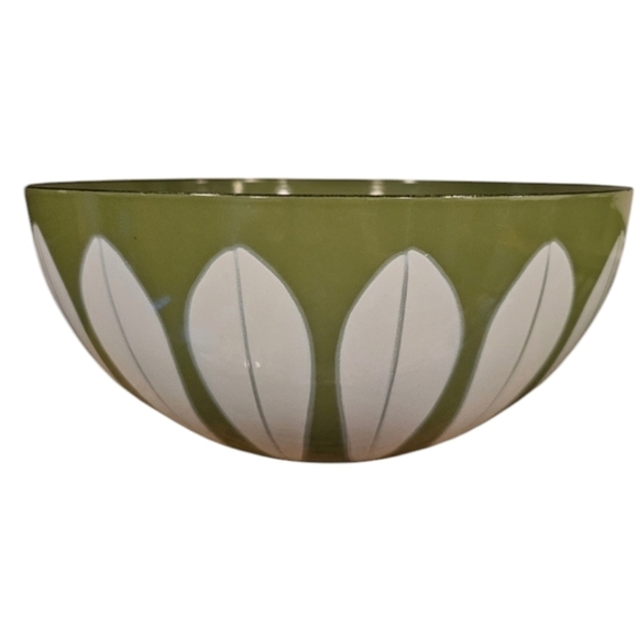AMAZING CONDITION Catherine holm Mid Century Enamal Lotus Leaf Large Bowl - Picture 1 of 7